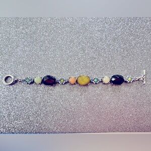 Elegant Multicolor Gemstone Bracelet